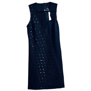 Sachin + Babi Black Asymmetrical Dress Size 6 Black